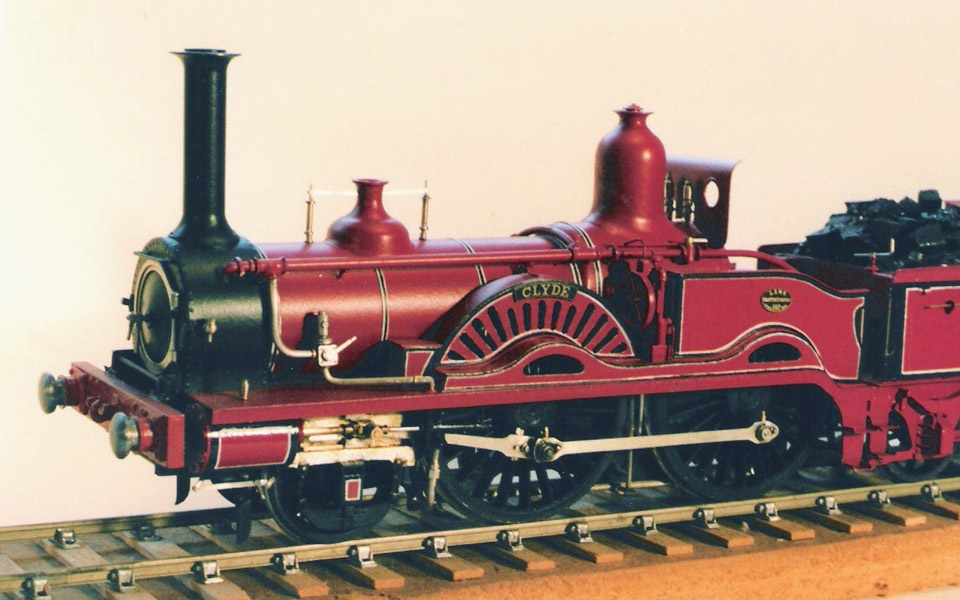 LSWR Clyde, a Beattie loco from the 1860s with Beattie's tubular feedwater heater and donkey pump