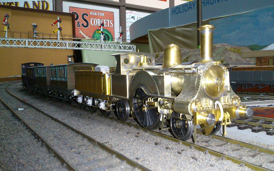 Lady of the Lake under test at William Street, before going to be painted. The coaches are probably too early but at least the livery is right