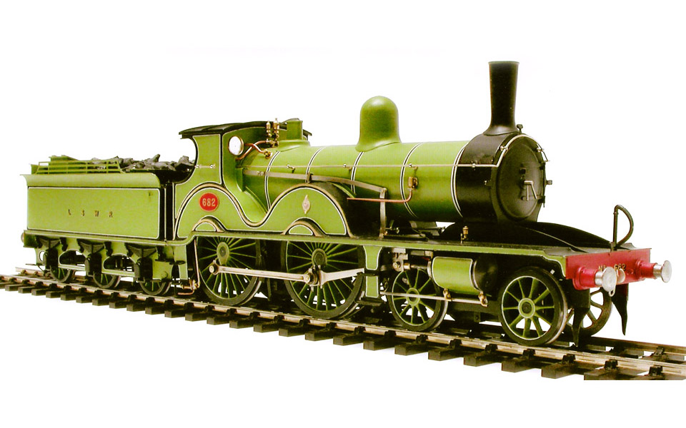 The train engine, an Adams T6. To me, Adams' late 4-4-0s were among the best looking engines anywhere, any time